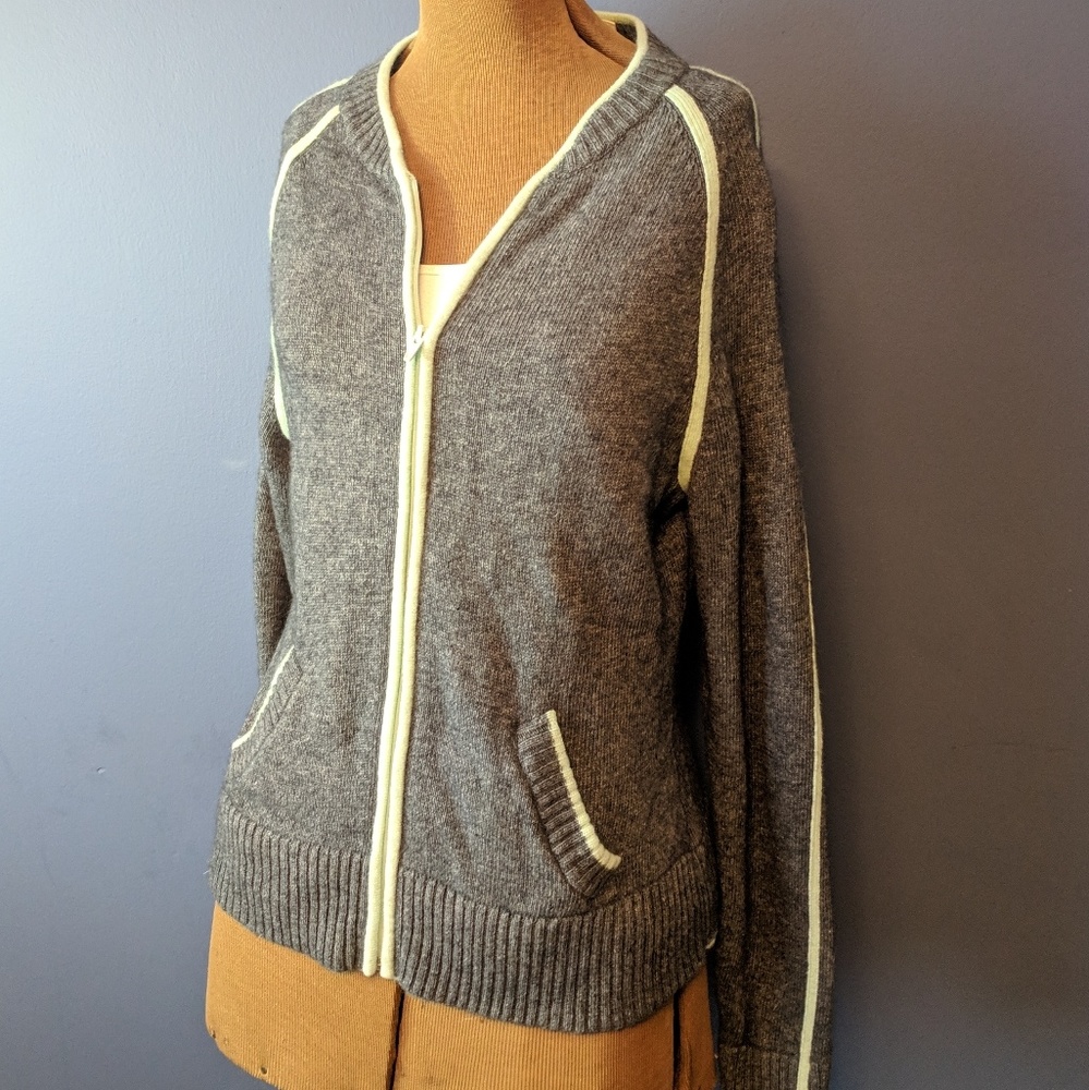 Oxford-Fulham angora cashmere blend zip jacket